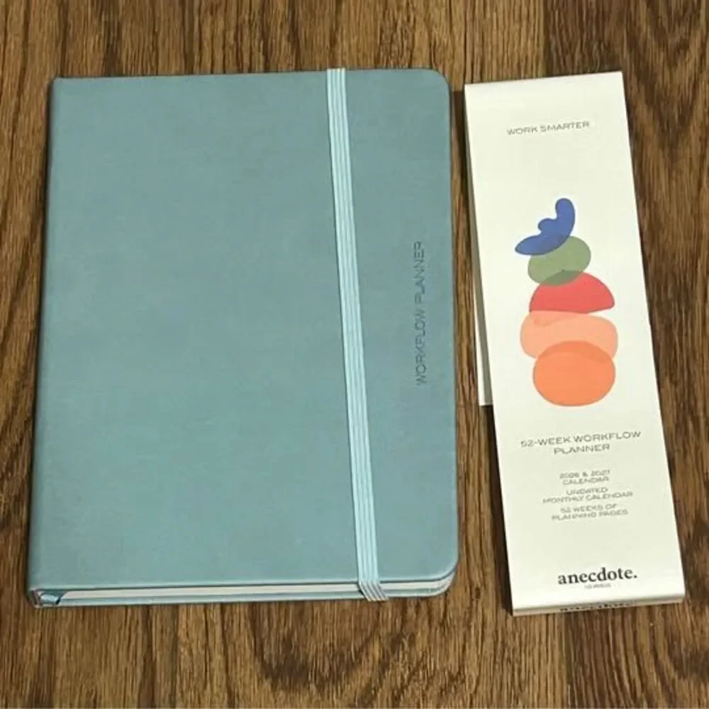 2026-2027 Weekly/Monthly Planner Vegan Leather Hardcover Dutch Blue Brand New